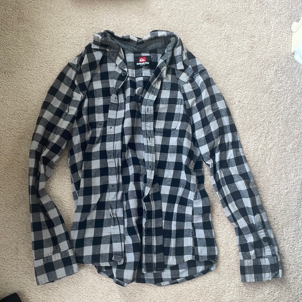 black and white flannel